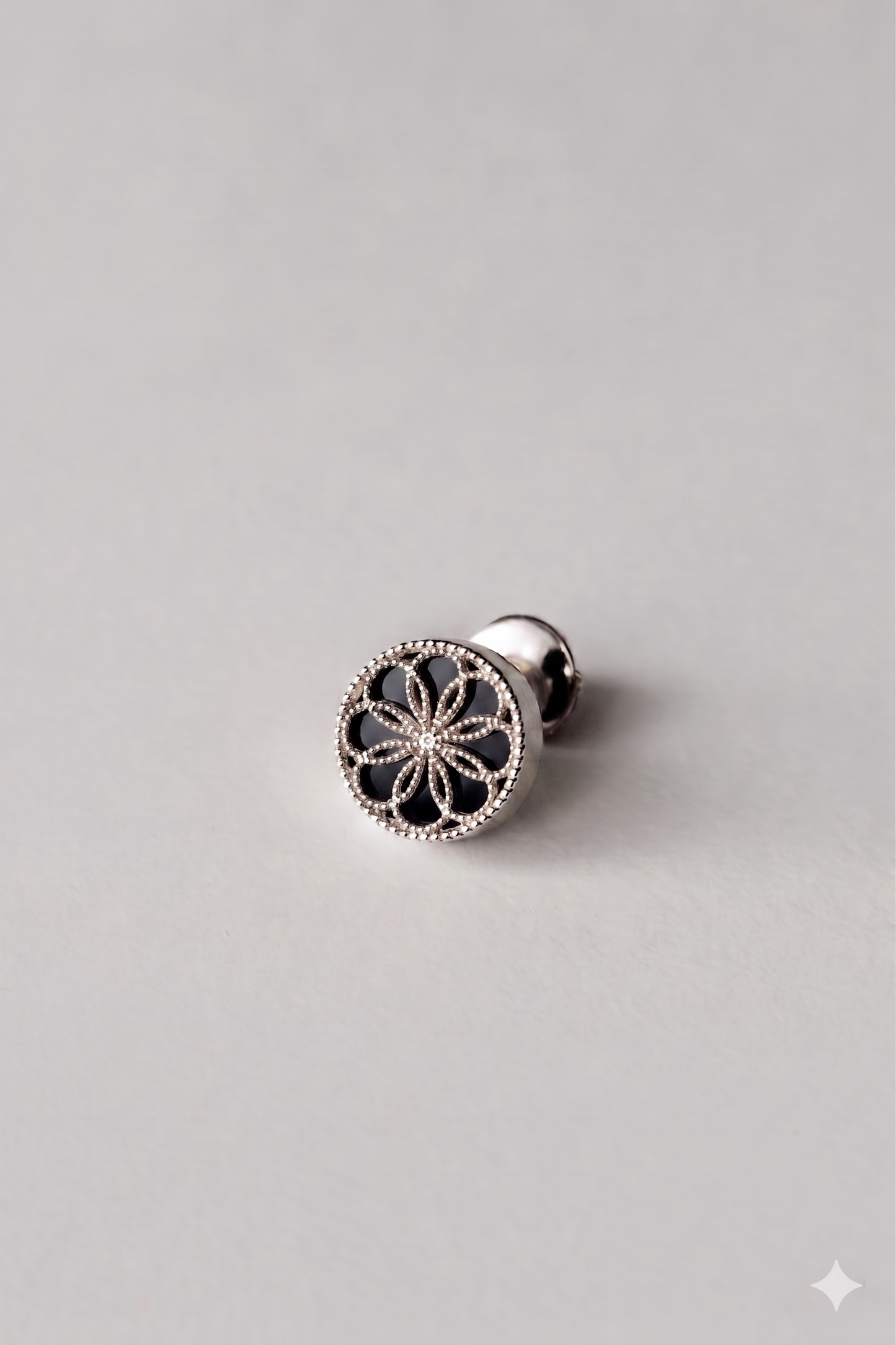 Orecchini Ravenna in Onice Nero e Oro bianco 18kt