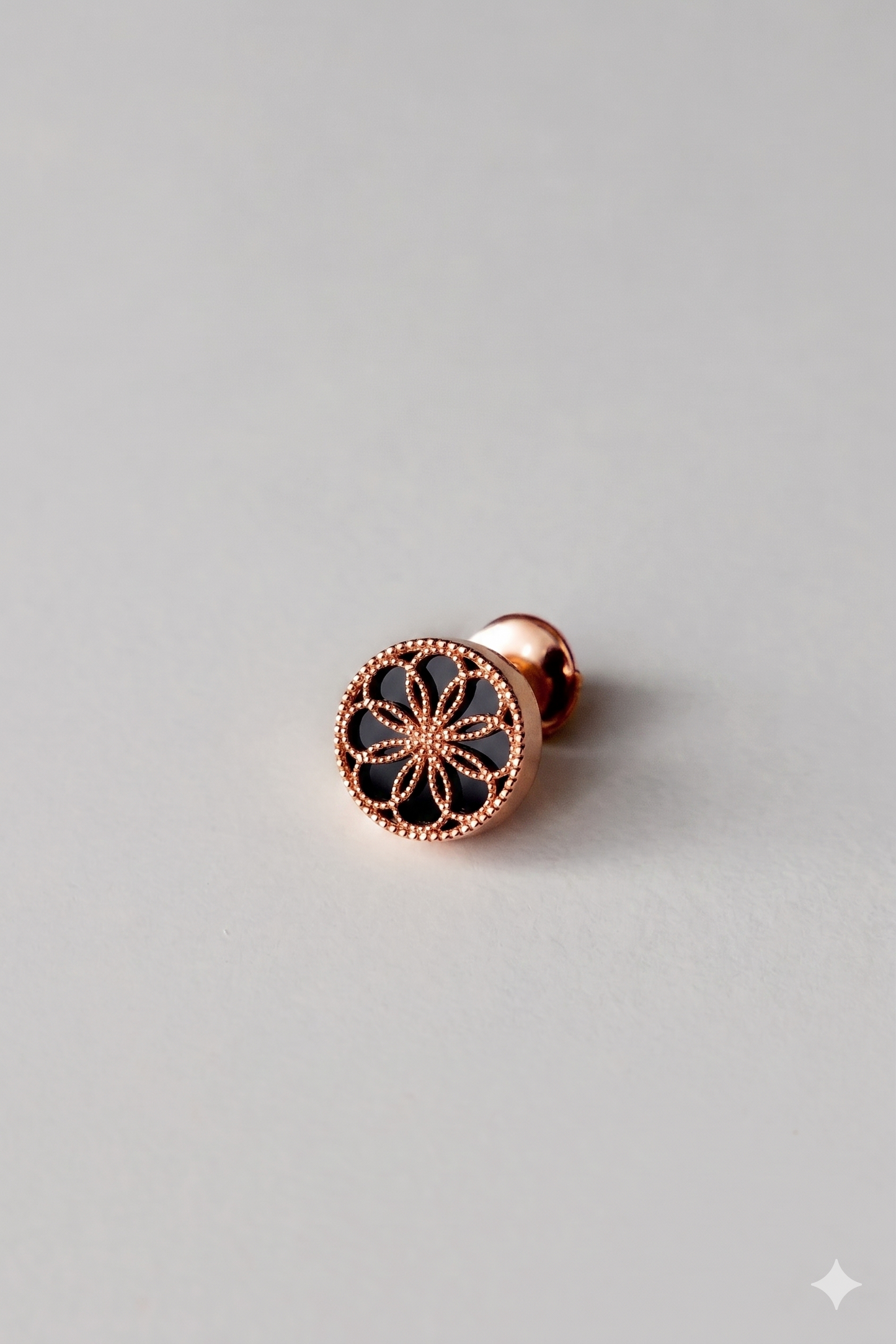 Orecchini Ravenna in Onice Nero e Oro Rosa 18kt