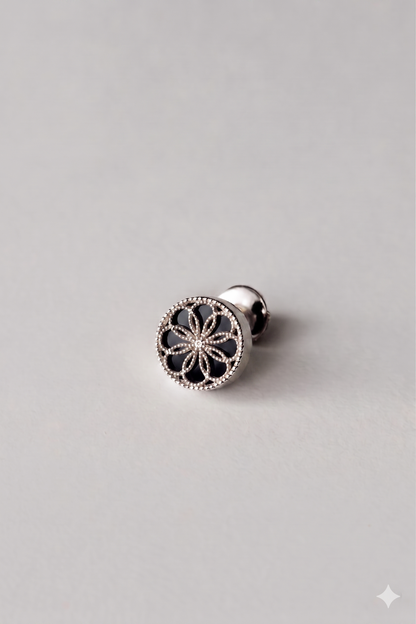 Orecchini Ravenna in Onice Nero e Oro bianco 18kt