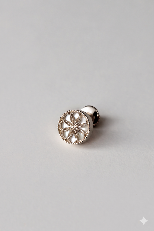 Orecchini Ravenna in Madreperla Bianca e Oro Bianco 18kt
